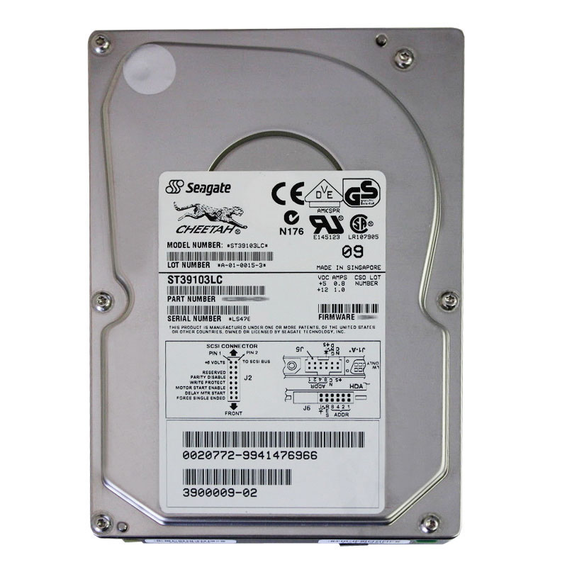 Seagate - 9.1GB 10K 80-PIN Ultra2-SCSI 3.5" 1MB Cache Hard Drive - ST39103LC