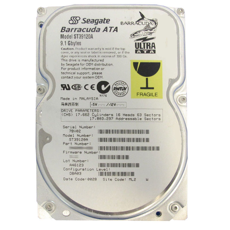 Seagate - 9GB 7.2K Ultra-ATA/66 3.5" 512KB Cache Hard Drive - ST39120A