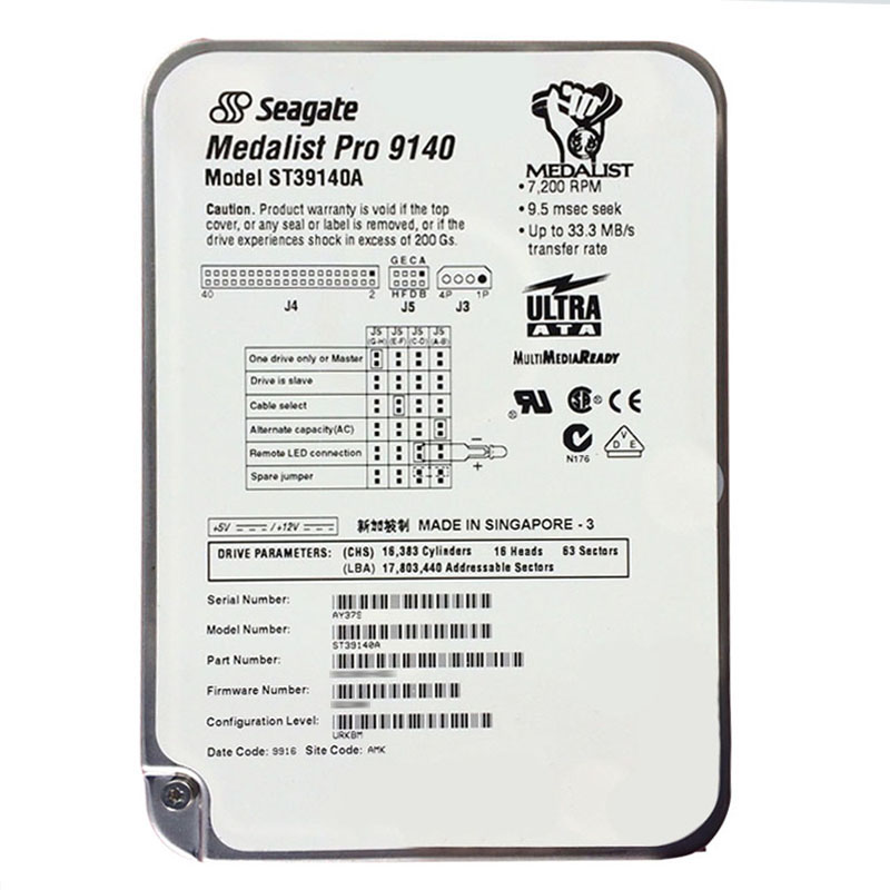 Seagate - 9.1GB 7.2K IDE 3.5" 512KB Cache Hard Drive - ST39140A