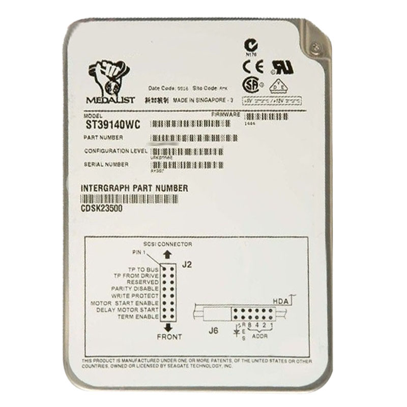 Seagate - 9.1GB 7.2K 80-PIN Ultra SCSI 3.5" 512KB Cache Hard Drive - ST39140WC