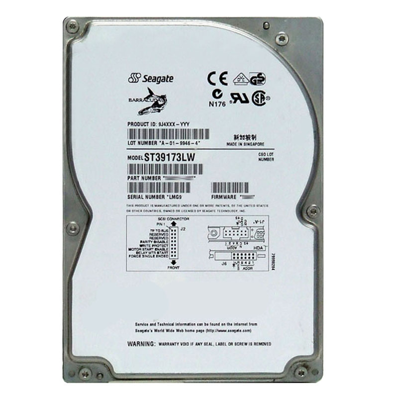 Seagate - 9.1GB 7.2K 68-PIN SCSI 3.5" 1MB Cache Hard Drive - ST39173LW