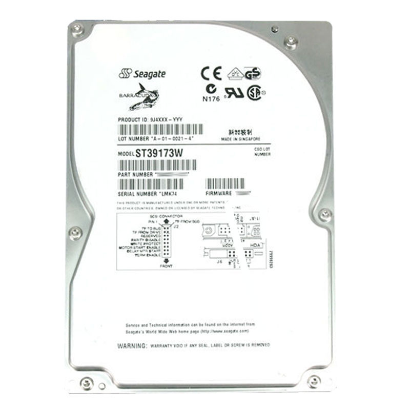 Seagate - 9.1GB 7.2K 68-PIN SCSI 3.5" 512MB Cache Hard Drive - ST39173W
