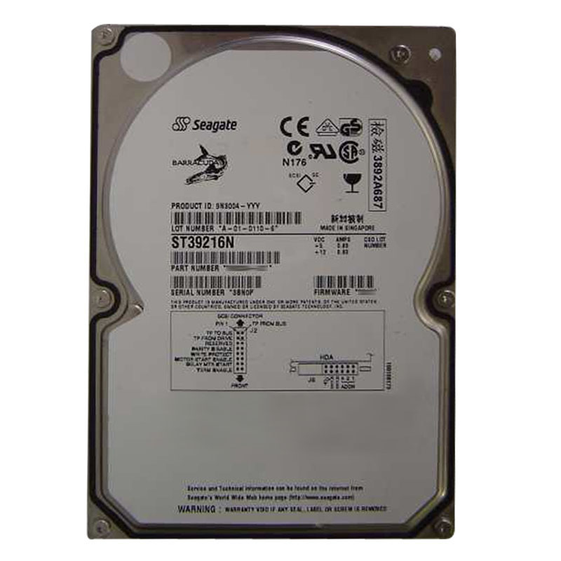 Seagate - 9.18GB 7.2K 50-PIN SCSI 3.5" 2MB Cache Hard Drive - ST39216N