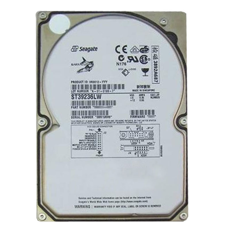 Seagate - 9.18GB 7.2K 68-PIN Ultra-160 SCSI 3.5" 2MB Cache Hard Drive - ST39236LW