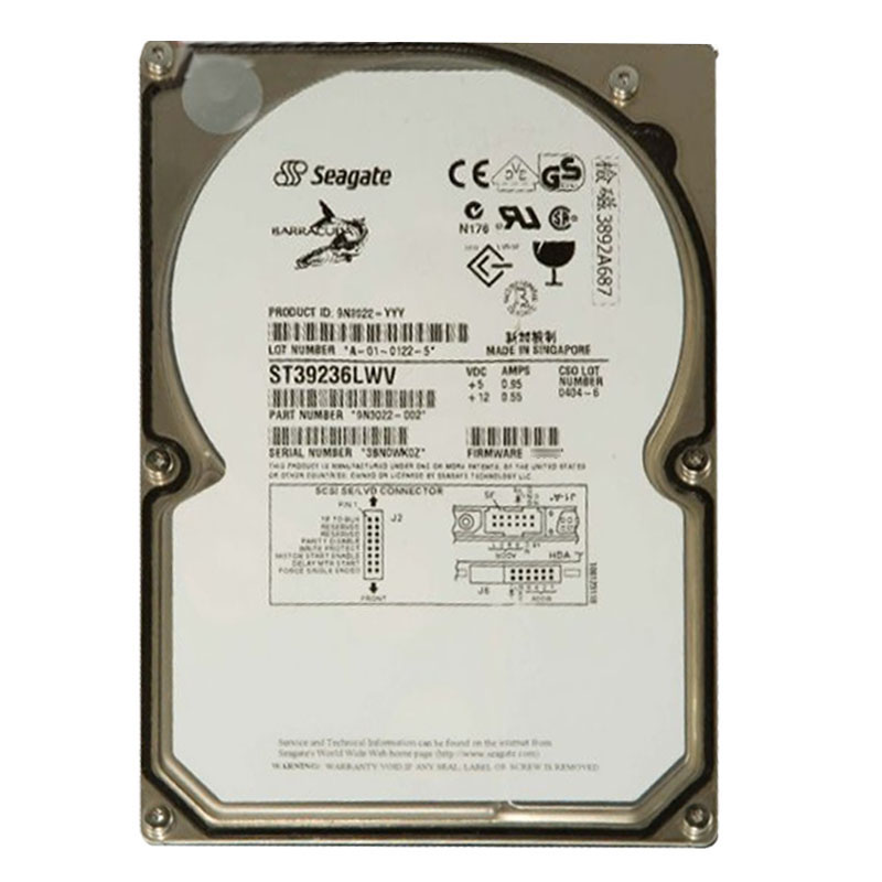 Seagate - 9.18GB 7.2K 68-PIN Ultra-160 SCSI 3.5" 4MB Cache Hard Drive - ST39236LWV