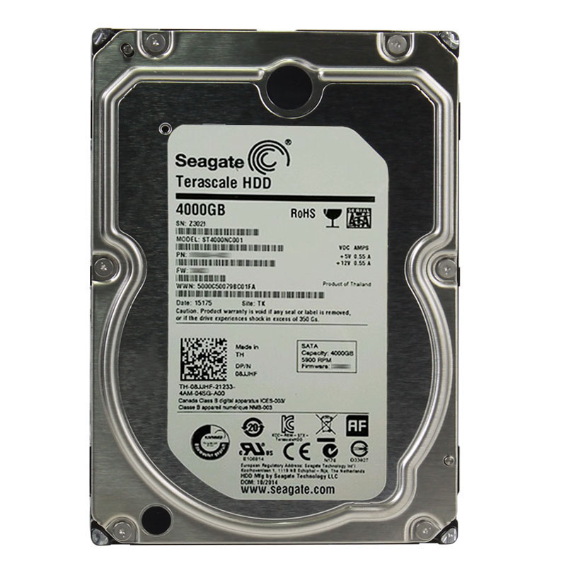 Seagate - 4TB 5.9K SATA 6.0Gbps 3.5" 64MB Cache Hard Drive - ST4000NC001