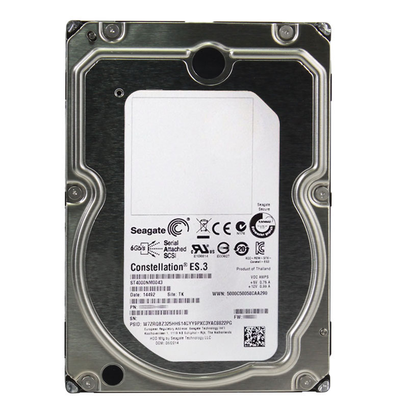 Seagate - 4TB 7.2K SAS 6.0Gbps 3.5" 128MB Cache Hard Drive - ST4000NM0043