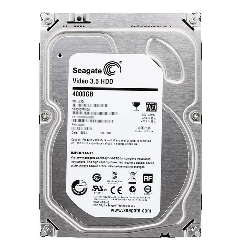 Seagate - 4TB 5.9K SATA 3.5" 64MB Cache Hard Drive - ST4000VM000