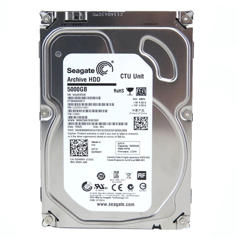 Seagate - 5TB 5.9K SATA 6.0Gbps 3.5" 128MB Cache Hard Drive - ST5000AS0011