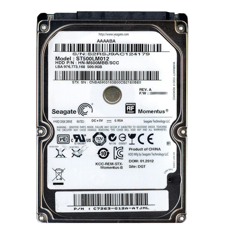 Seagate - 500GB 5.4K SATA 6.0Gbps 2.5" 8MB Cache Hard Drive - ST500LM012