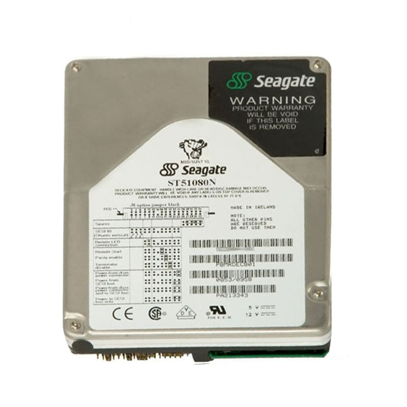 Seagate - 1.08GB 5.4K 50-PIN Fast SCSI 3.5" 128KB Cache Hard Drive - ST51080N