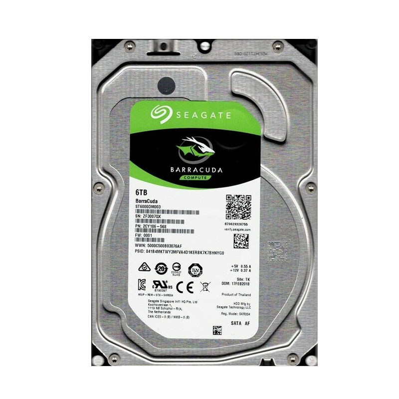 Seagate - 6TB 5.4K SATA 3.5" 256MB Cache Hard Drive - ST6000DM003