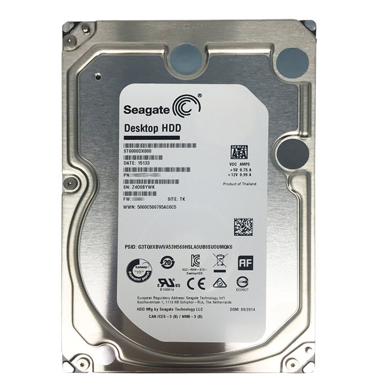 Seagate - 6TB 7.2K SATA 6.0Gbps 3.5" 128MB Cache Hard Drive - ST6000DX000
