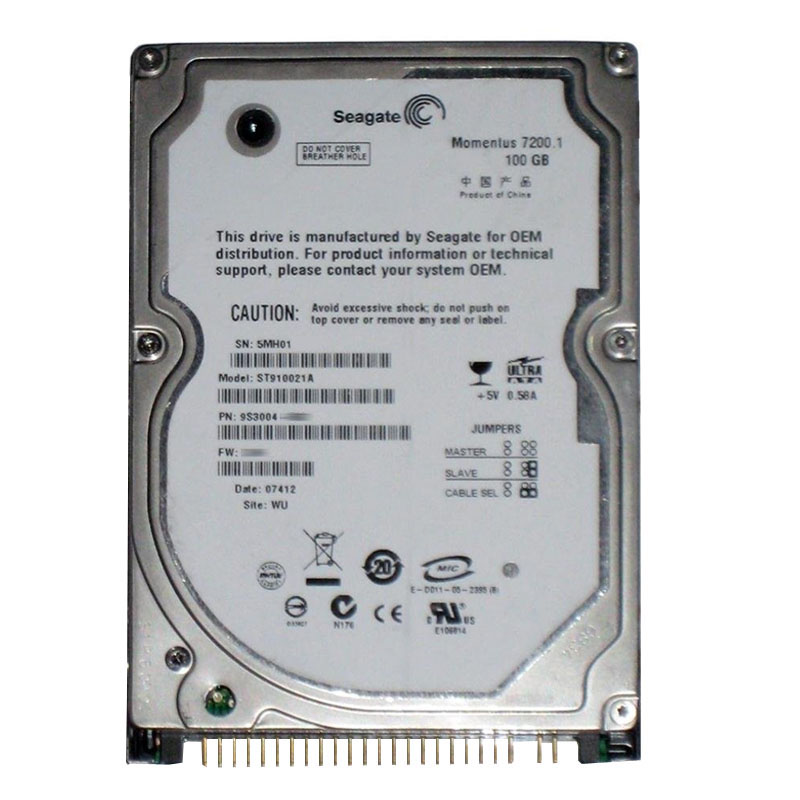 Seagate - 100GB 7.2K Ultra-IDE ATA/100 2.5" 8MB Cache Hard Drive - ST910021A