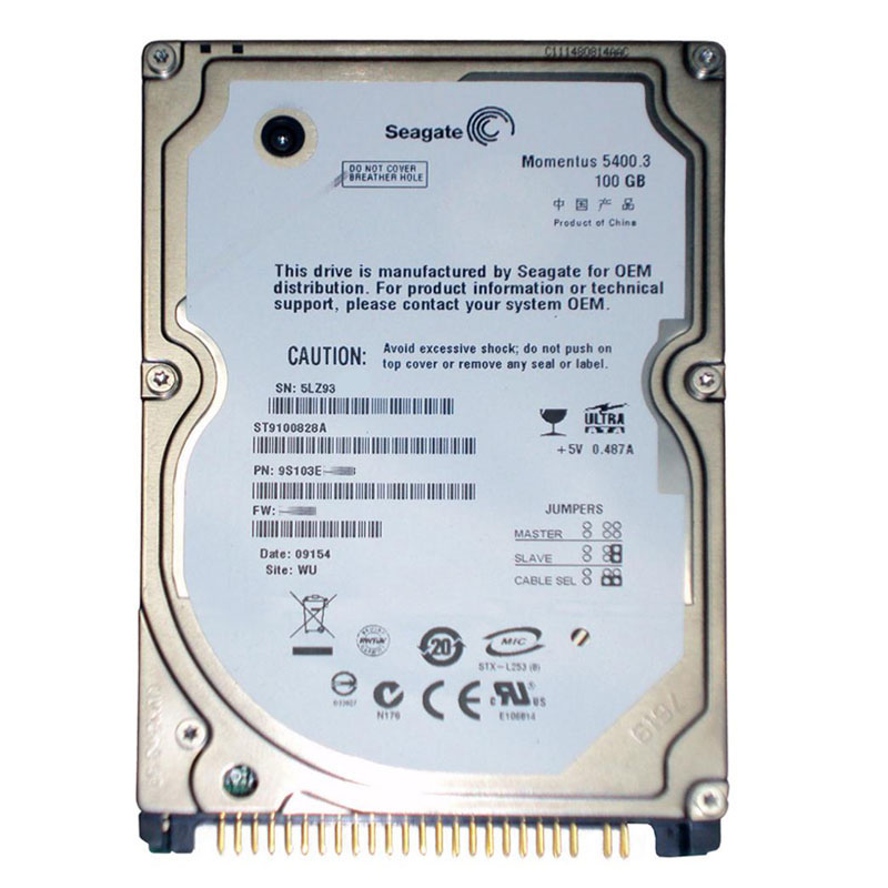 Seagate - 100GB 5.4K Ultra-ATA/100 2.5" 8MB Cache Hard Drive - ST9100828A