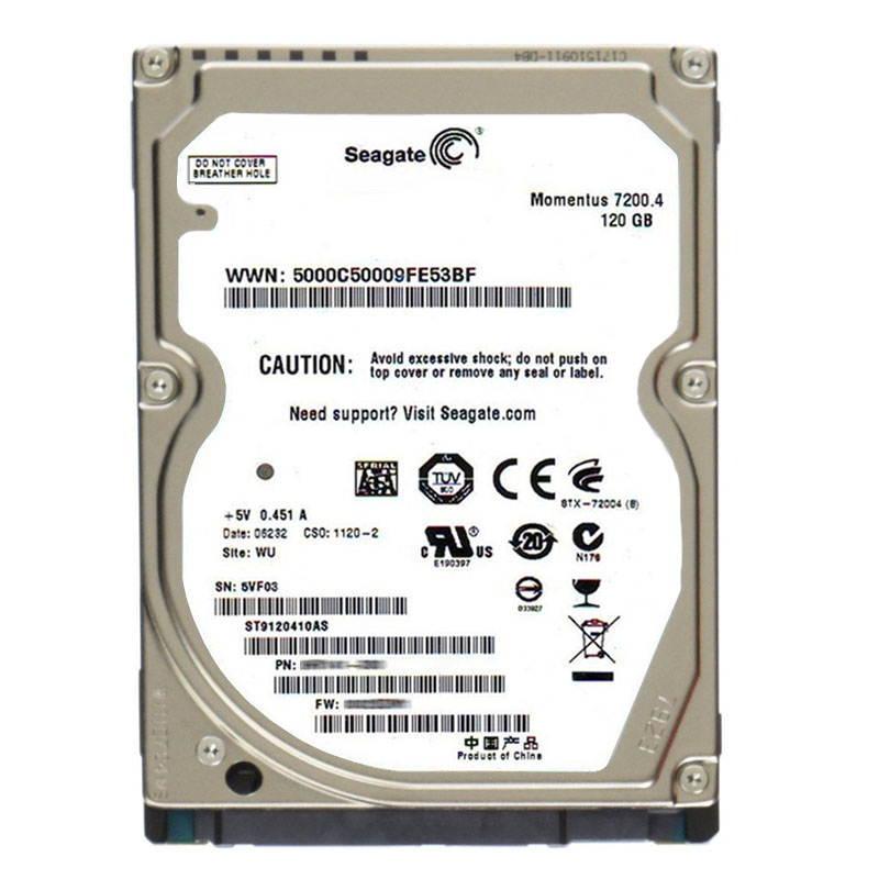 Seagate - 120GB 7.2K SATA 2.5" 16MB Cache Hard Drive - ST9120410AS