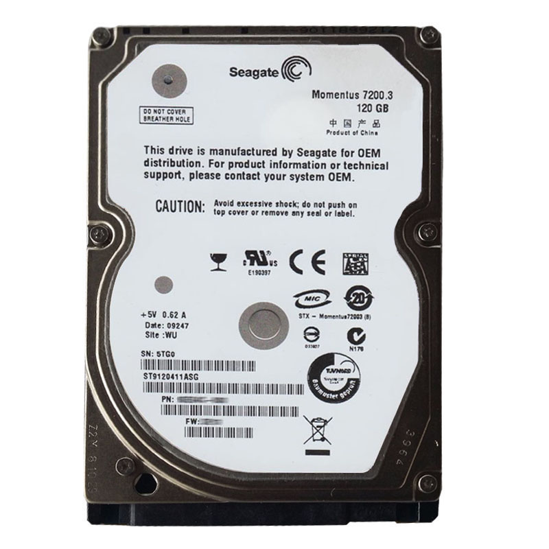 Seagate - 120GB 7.2K SATA 3.0Gbps NCQ 2.5" 16MB Cache Hard Drive - ST9120411ASG