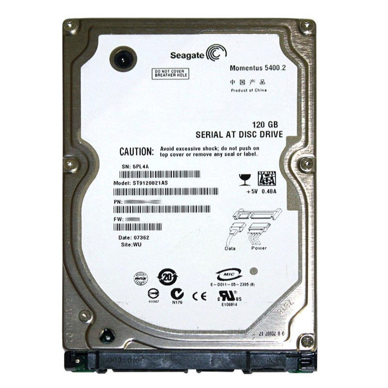 Seagate - 120GB 5.4K SATA 1.5Gbps 2.5" 8MB Cache Hard Drive - ST9120821AS