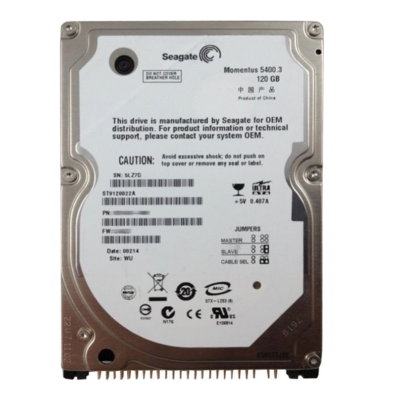 Seagate - 120GB 5.4K Ultra-IDE ATA/100 2.5" 8MB Cache Hard Drive - ST9120822A
