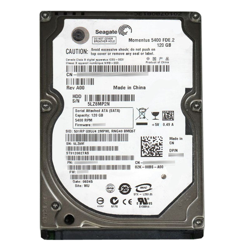 Seagate - 120GB 5.4K SATA 1.5Gbps 2.5" 8MB Cache Hard Drive - ST9120827AS
