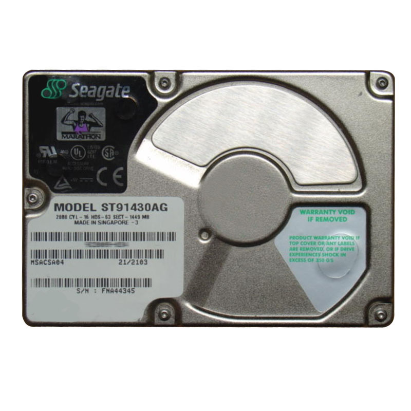 Seagate - 1.4GB 4.5K ATA-3 2.5" 103KB Cache Hard Drive - ST91430AG
