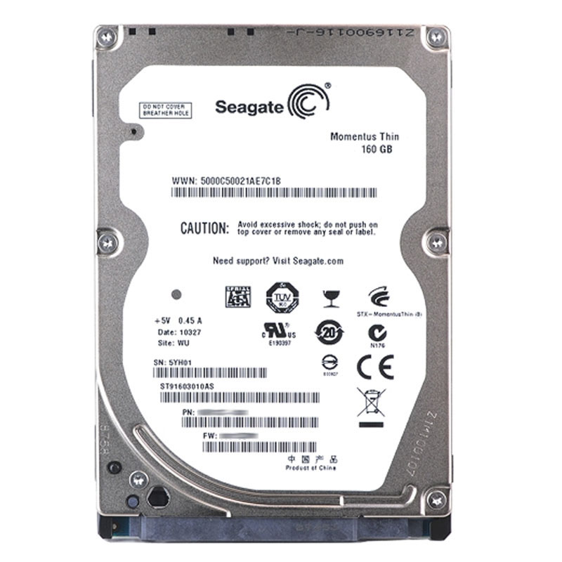 Seagate - 160GB 5.4K SATA 3.0Gbps 2.5" 8MB Cache Hard Drive - ST91603010AS