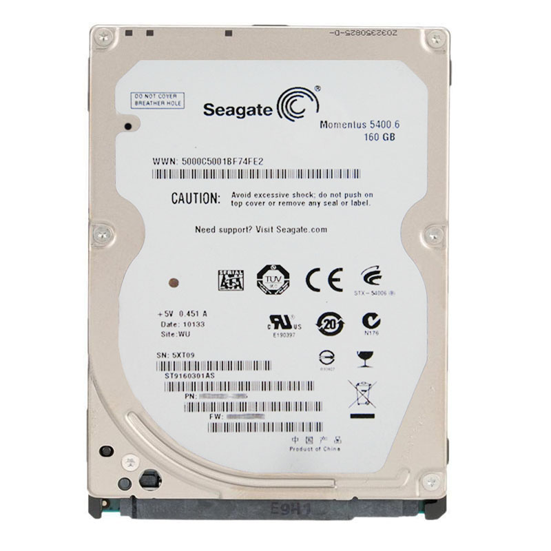 ST9160301AS.jpg Seagate - 160GB 5.4K SATA 2.5" 8MB Cache Hard Drive - ST9160301AS - Image 1