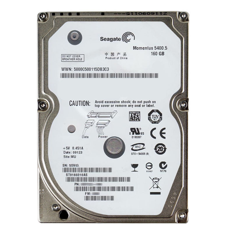 Seagate - 160GB 5.4K SATA 3.0Gbps NCQ 2.5" 8MB Cache Hard Drive - ST9160310AS