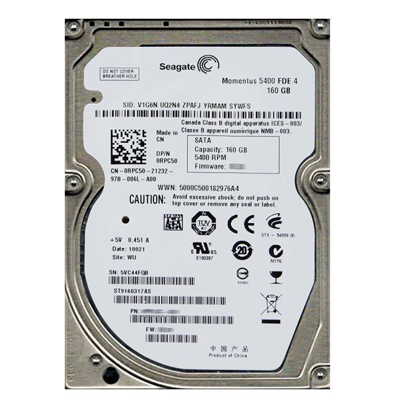 Seagate - 160GB 5.4K SATA 2.5" 8MB Cache Hard Drive - ST9160317AS