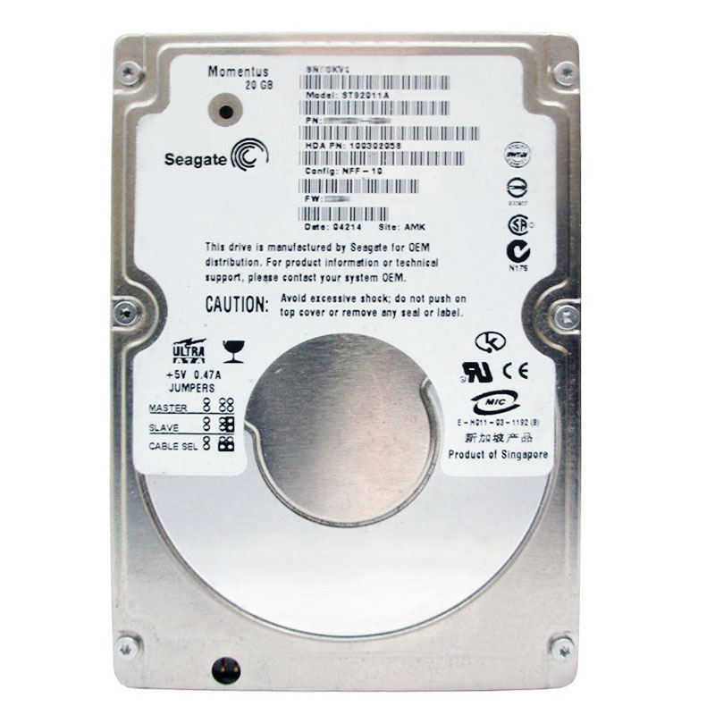 Seagate - 20GB 5.4K Ultra-ATA/100 2.5" 2MB Cache Hard Drive - ST92011A