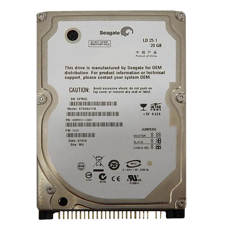 Seagate - 20GB 5.4K IDE 2.5" 2MB Cache Hard Drive - ST920217A
