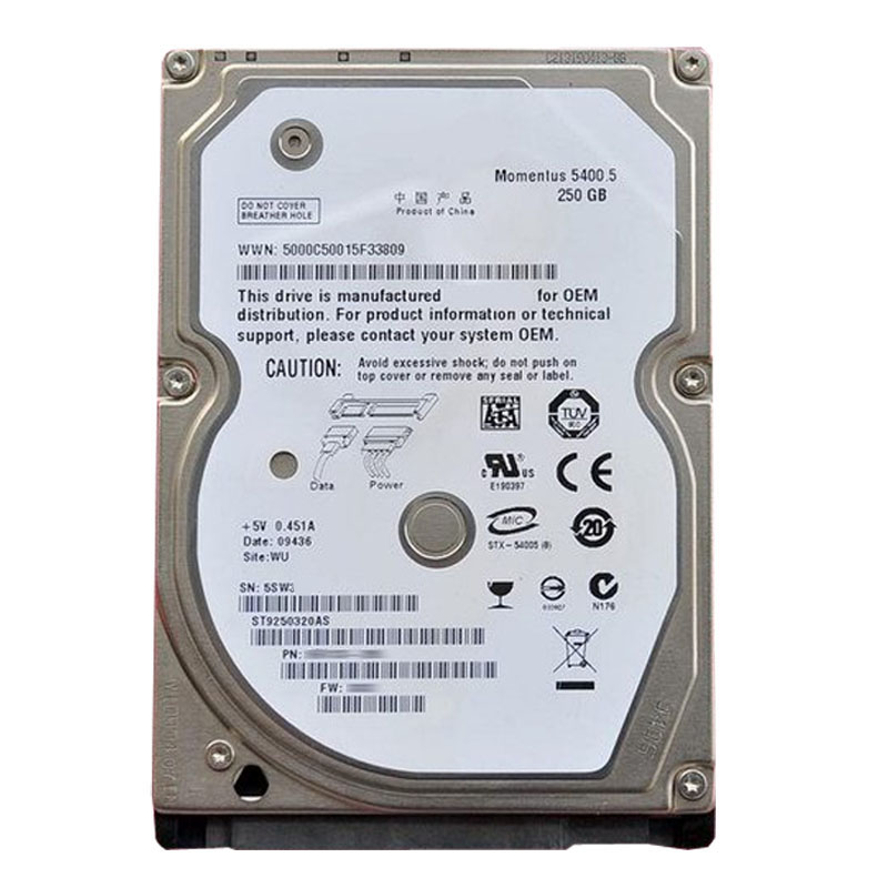 Seagate - 250GB 5.4K SATA 3.0Gbps 2.5" 8MB Cache Hard Drive - ST9250320AS