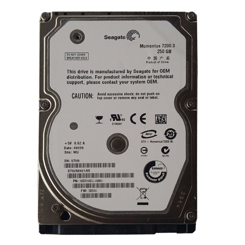 Seagate - 250GB 7.2K SATA 3.0Gbps 2.5" 16MB Cache Hard Drive - ST9250421AS