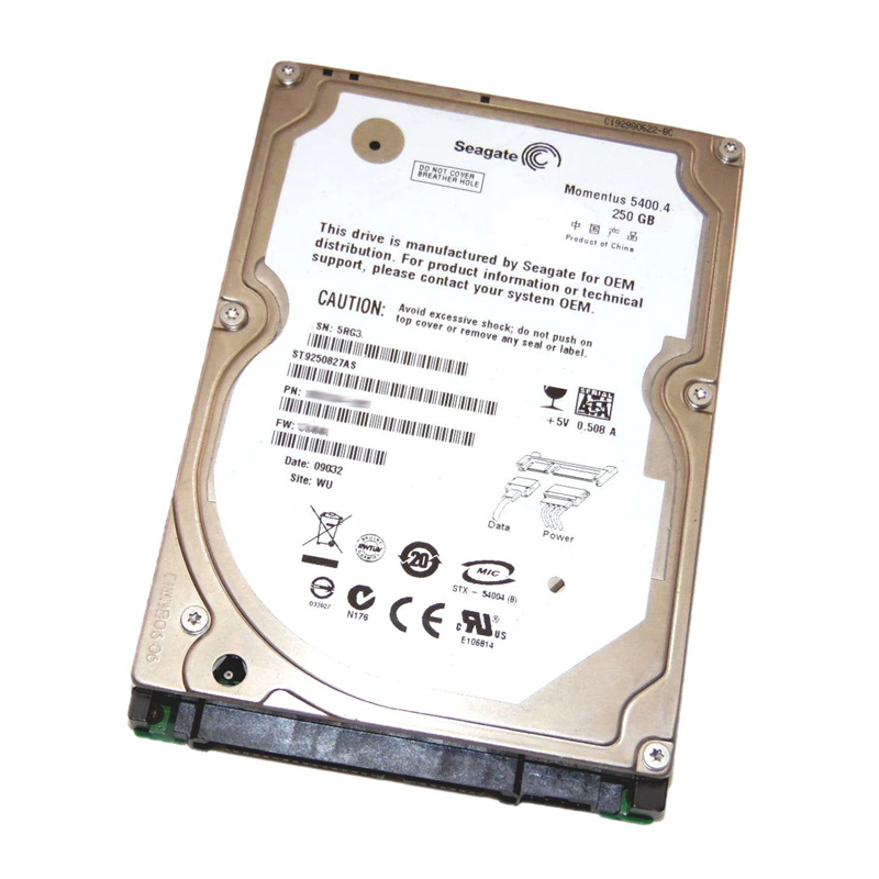 Seagate - 250GB 5.4K SATA 3.0Gbps 2.5" 8MB Cache Hard Drive - ST9250827AS