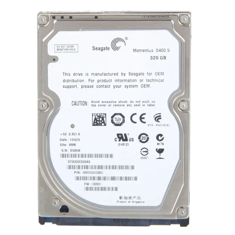 ST9320320AS.jpg Seagate - 320GB 5.4K SATA 3.0Gbps 2.5" 8MB Cache Hard Drive - ST9320320AS - Image 1