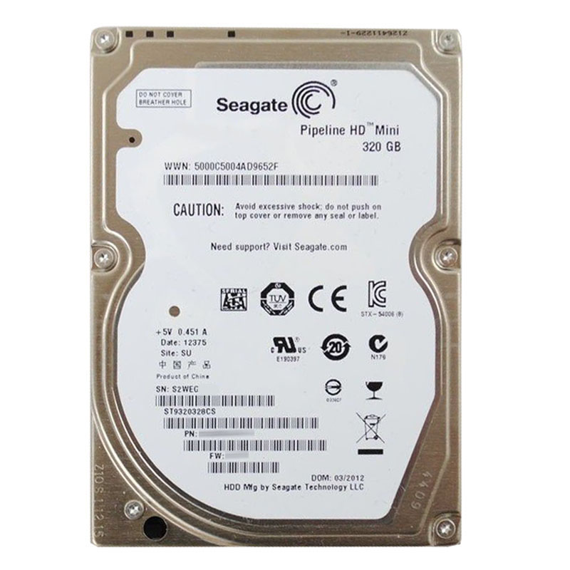 Seagate - 320GB 5.4K SATA 3.0Gbps 2.5" 8MB Cache Hard Drive - ST9320328CS
