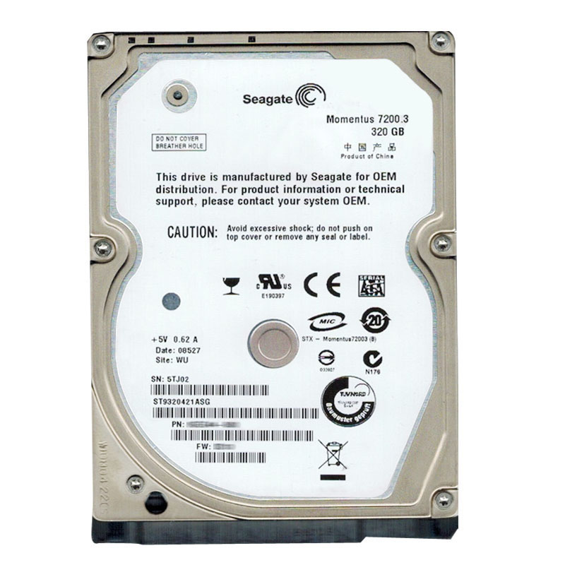 Seagate - 320GB 7.2K SATA 3.0Gbps 2.5" 16MB Cache Hard Drive - ST9320421ASG