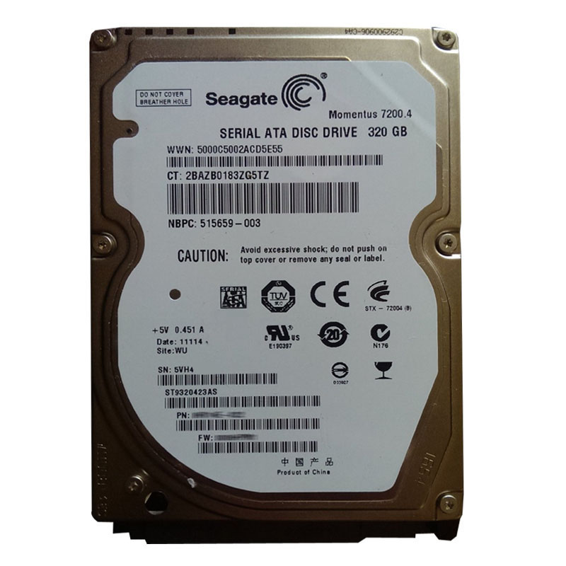 Seagate - 320GB 7.2K SATA 3.0Gbps 2.5" 16MB Cache Hard Drive - ST9320423AS