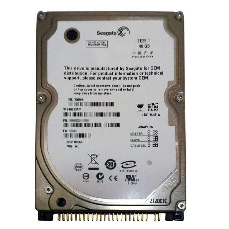 Seagate - 40GB 5.4K Ultra-ATA/100 2.5" 8MB Cache Hard Drive - ST940813AM