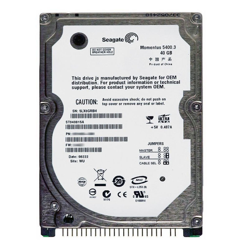 Seagate - 40GB 5.4K IDE 2.5" 8MB Cache Hard Drive - ST940815A