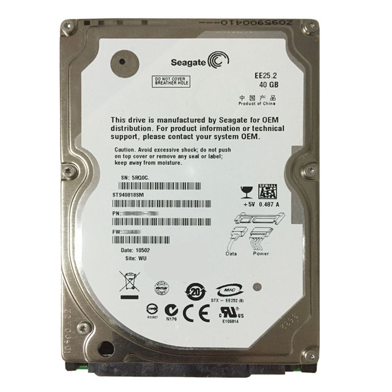 Seagate - 40GB 5.4K SATA 2.5" 8MB Cache Hard Drive - ST940818SM