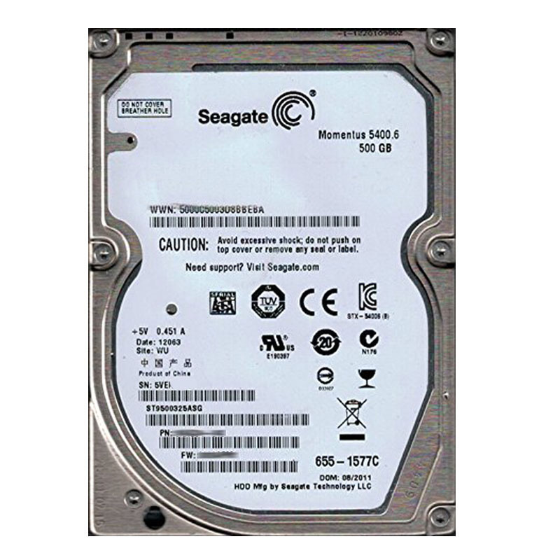 Seagate - 500GB 5.4K SATA 3.0Gbps 2.5" 8MB Cache Hard Drive - ST9500325ASG