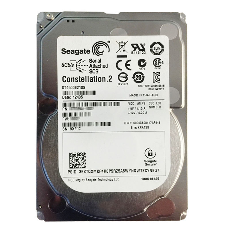 Seagate - 500GB 7.2K SAS 6.0Gbps 2.5" 64MB Cache Hard Drive - ST9500621SS