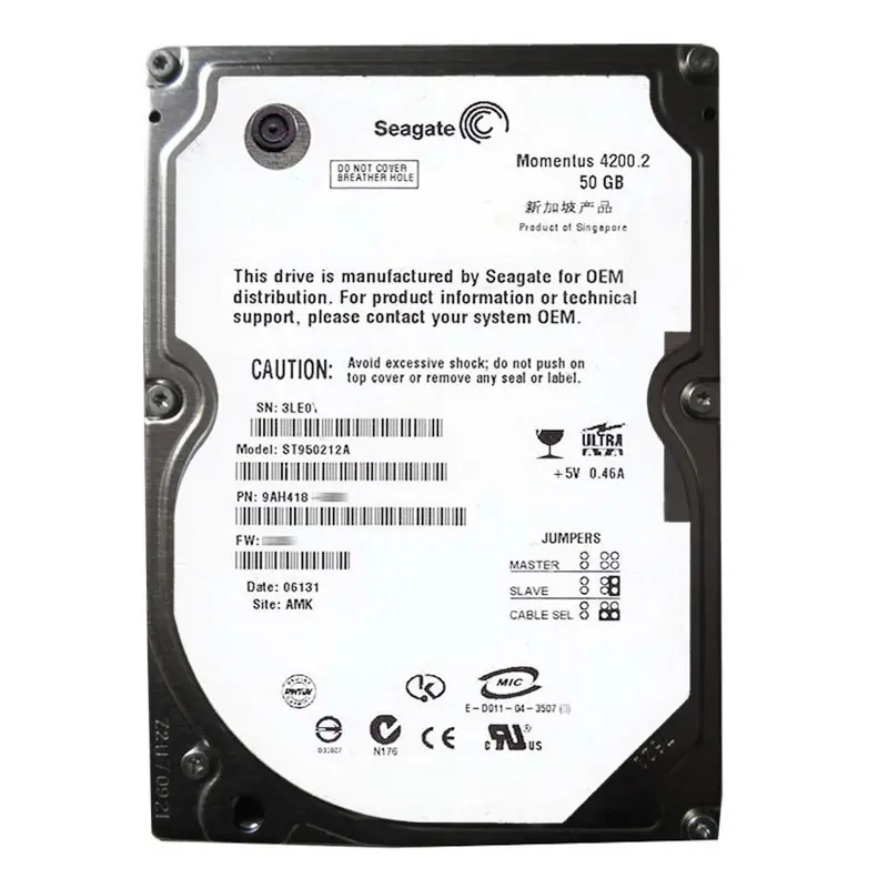 ST950212A.jpg Seagate - 50GB 5.4K Ultra-ATA/100 2.5" 2MB Cache Hard Drive - ST950212A - Image 1