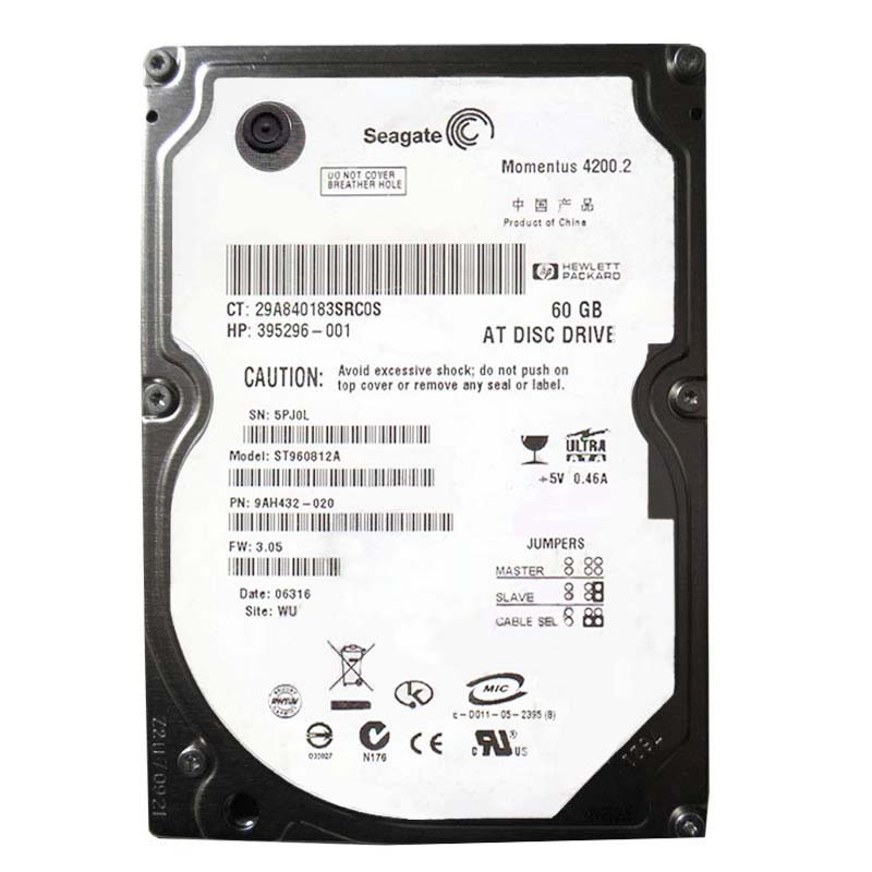 ST960812A.jpg Seagate - 60GB 4.2K Ultra-ATA/100 2.5" 8MB Cache Hard Drive - ST960812A - Image 1