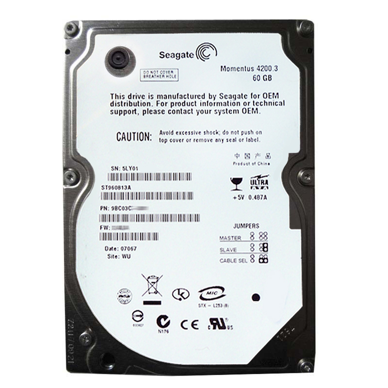 Seagate - 60GB 5.4K ATA/100 2.5" 8MB Cache Hard Drive - ST960813A