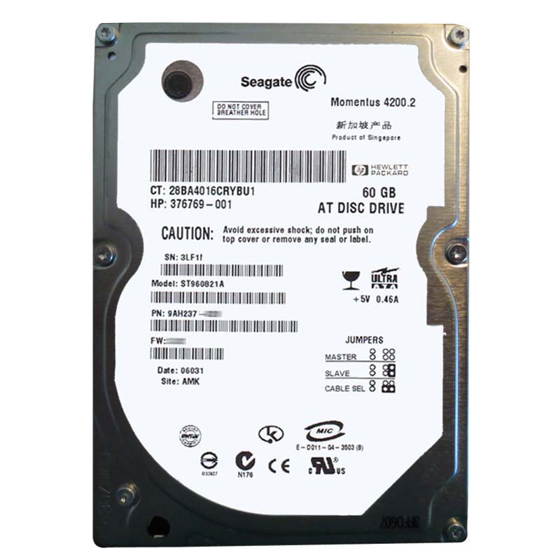 ST960821A.jpg Seagate - 60GB 4.2K Ultra-ATA/100 2.5" 8MB Cache Hard Drive - ST960821A - Image 1