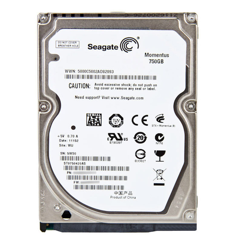 ST9750420AS.jpg Seagate - 750GB 7.2K SATA 3.0Gbps 2.5" 16MB Cache Hard Drive - ST9750420AS - Image 1