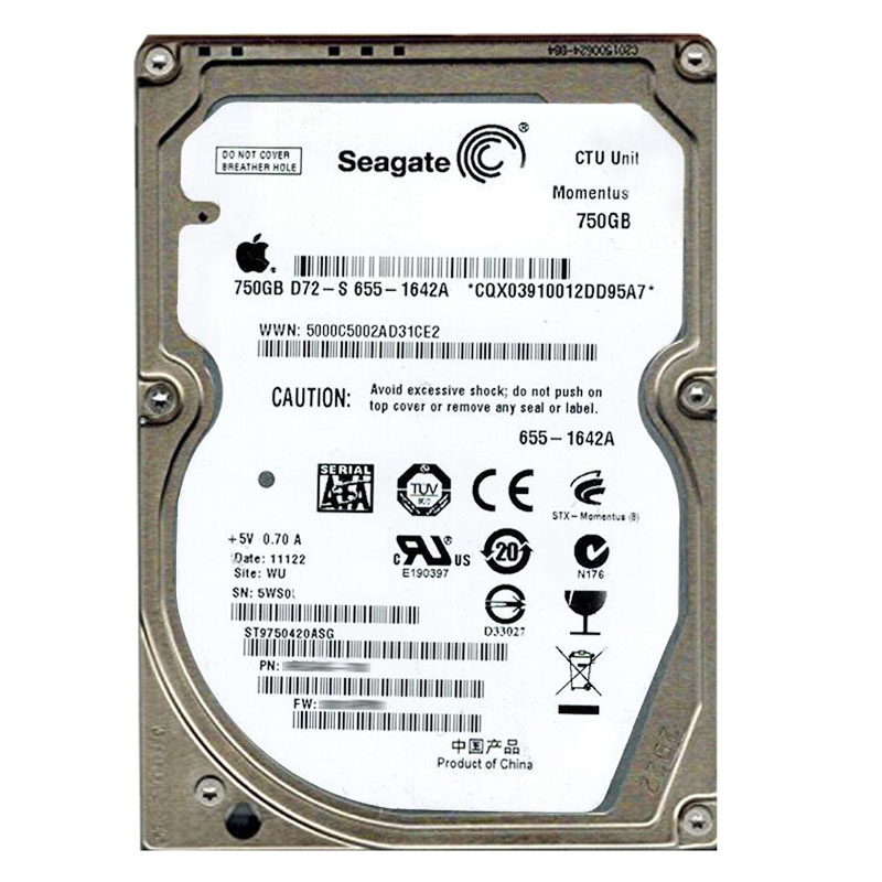 Seagate - 750GB 7.2K SATA 3.0Gbps 2.5" 16MB Cache Hard Drive - ST9750420ASG