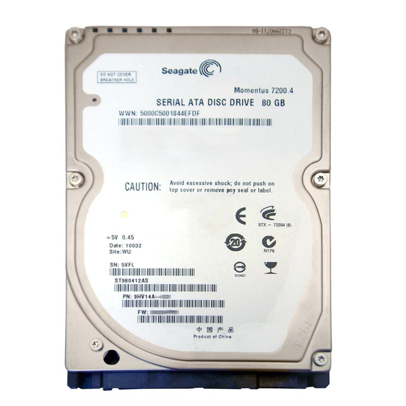 Seagate - 80GB 7.2K SATA 2.5" 16MB Cache Hard Drive - ST980412AS